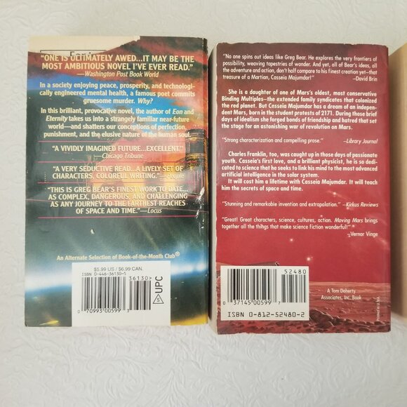 Lot of 6 Vtg Greg Bear Paperback Books Queen of Angels Morning Mars Anvil of Sta - Picture 5 of 11